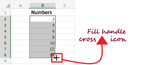 excel autofill icon