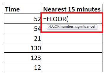 Excel Floor Function