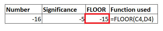 Excel Floor Function