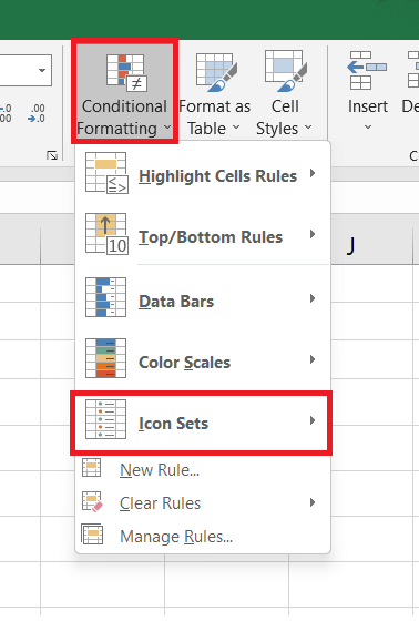 excel vba icon sets