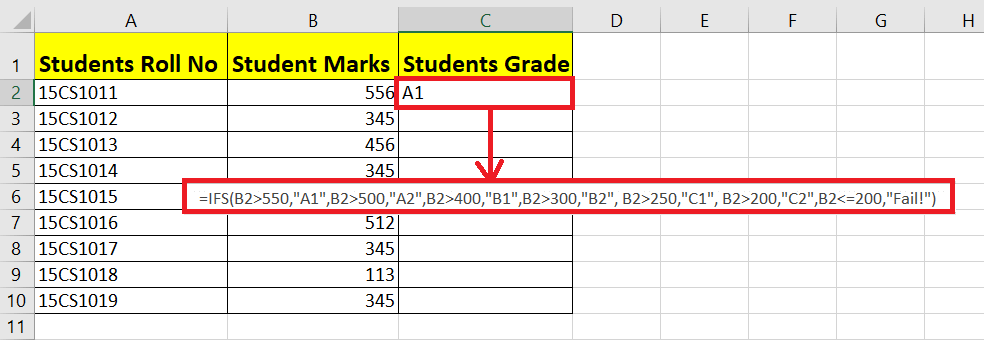 Excel IFS Function