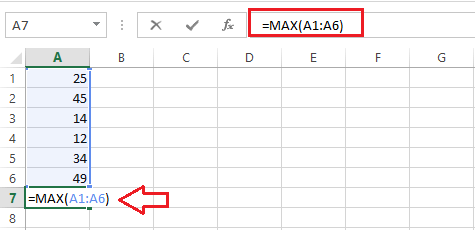 Excel MAX() Function