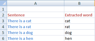 Excel mid function