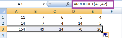 Excel Multiply Formulas