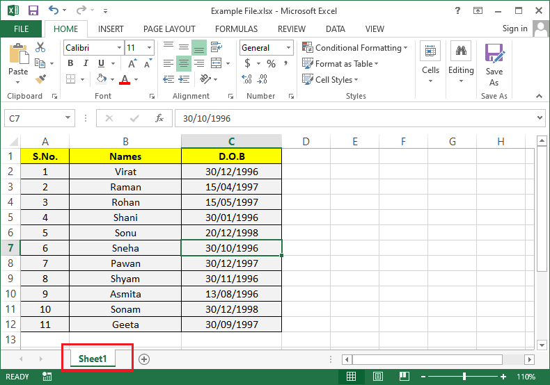 Excel New Sheet Shortcut - javatpoint