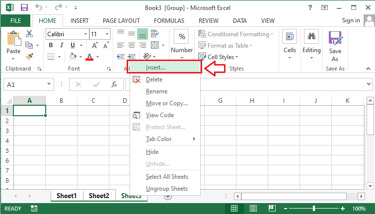 Excel New Sheet Shortcut
