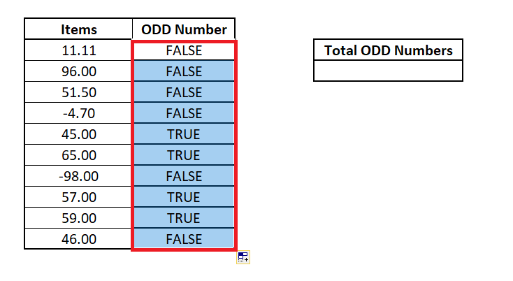 Excel ODD Function