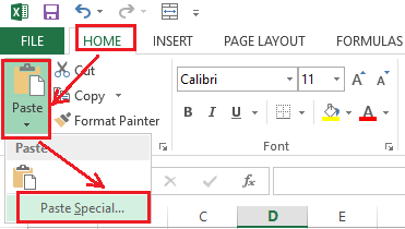 Excel Paste Special Shortcut