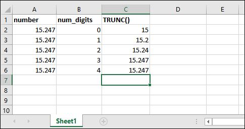 Excel round off formula
