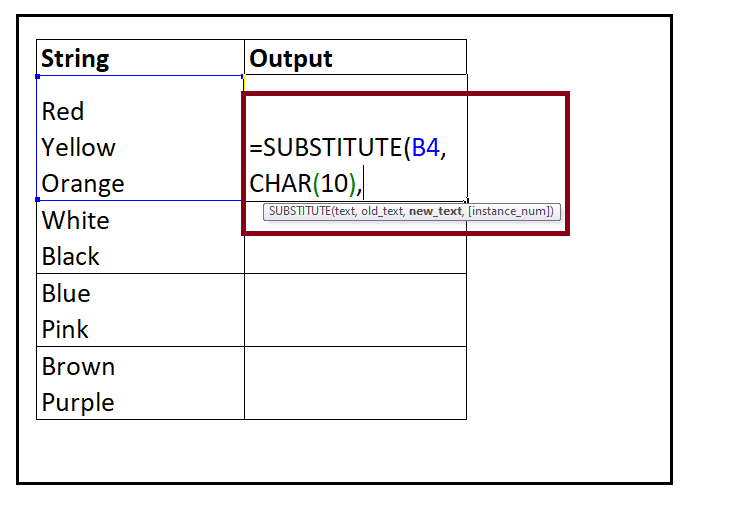 Excel SUBSTITUTE Function