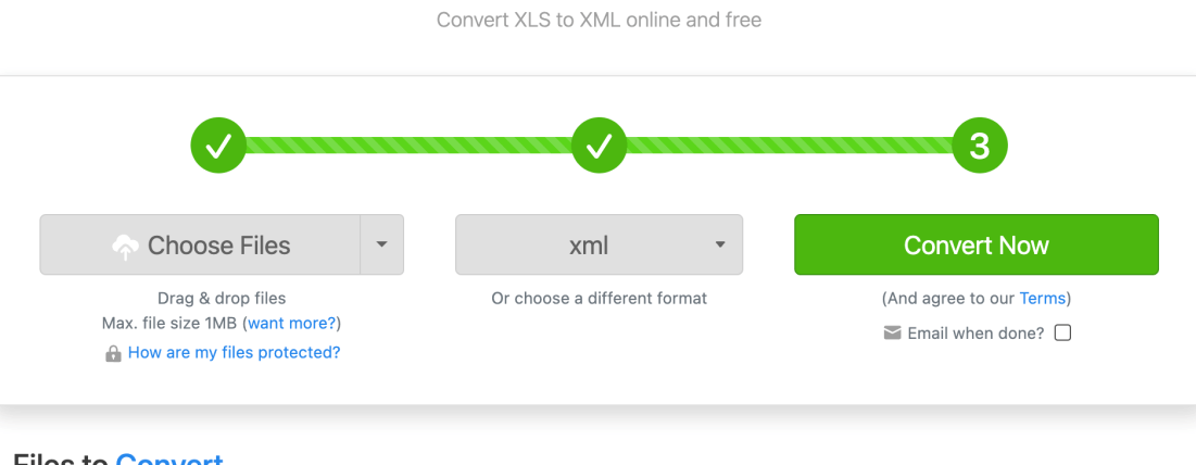 Excel to XML converter