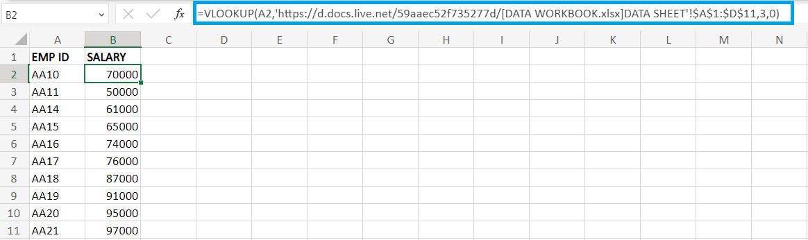 Excel VLOOKUP from Another Sheet