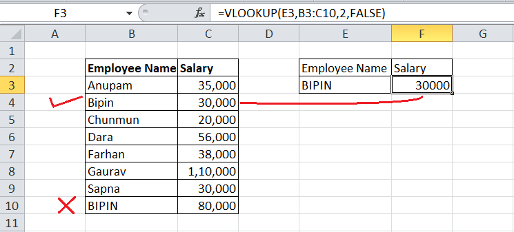 Excel VLOOKUP Function