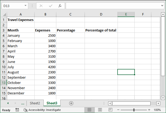 Excel Formula For Percentage Of Two Cells