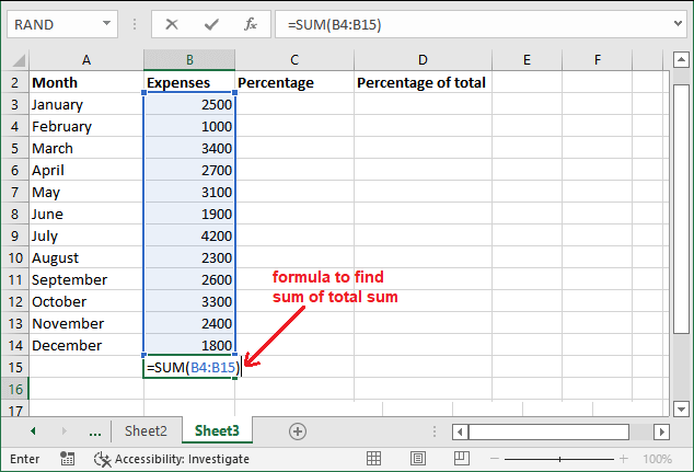 How To Calculate The Percentage Of One Cell To Another In Excel