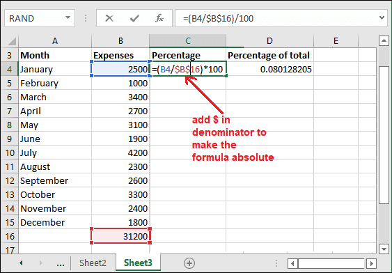 formula-for-percentage-of-total-in-excel-javatpoint