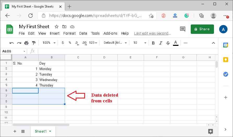 Google Excel Spreadsheet