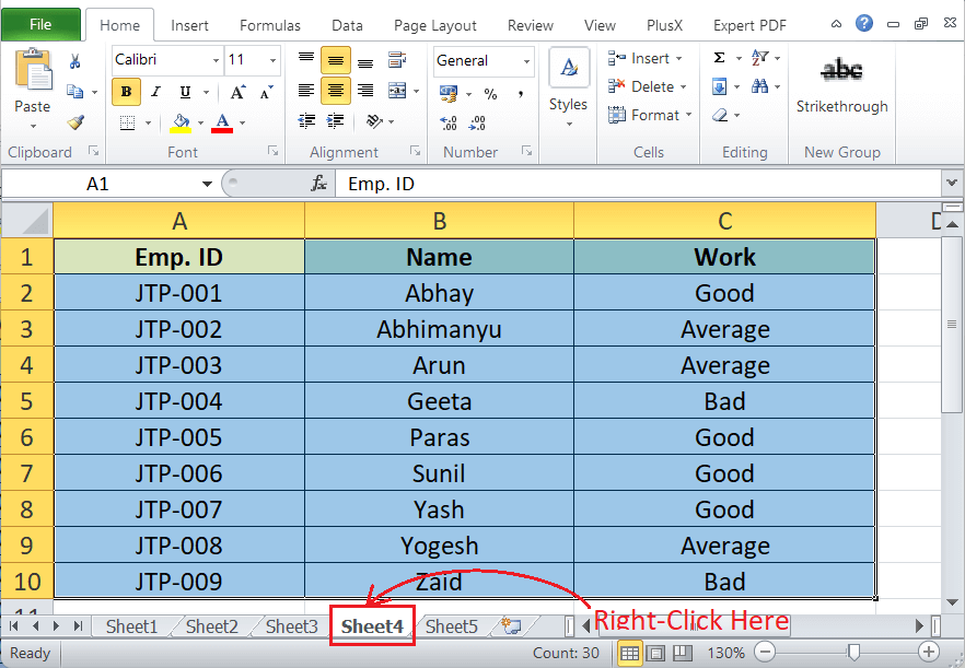 Hiding Worksheet in Excel