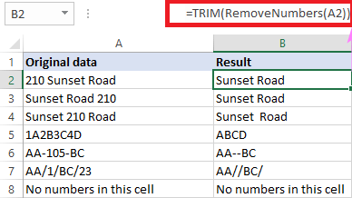 How can one remove text and leave numbers in Microsoft Excel or vice versa