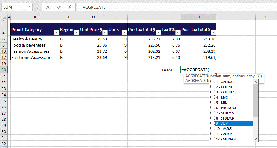 how-one-can-sum-only-filter-cells-in-microsoft-excel-javatpoint