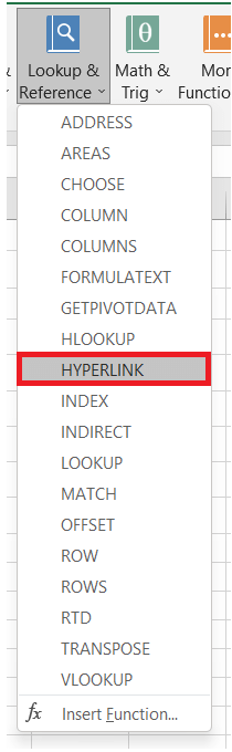 How to add a hyperlink to another worksheet