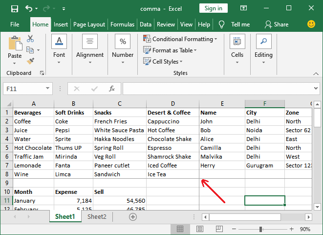 How to add page break in Excel