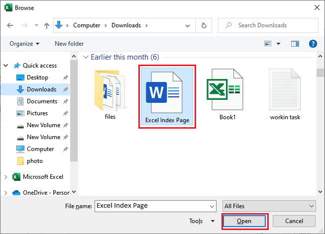 How to attach file in excel - javatpoint