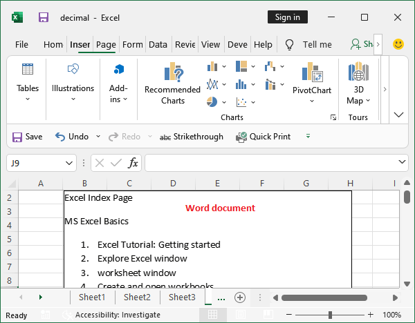 How to attach file in excel