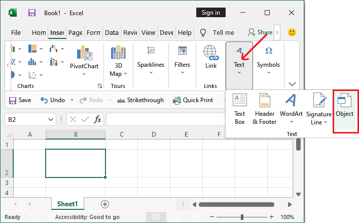 How to attach file in excel