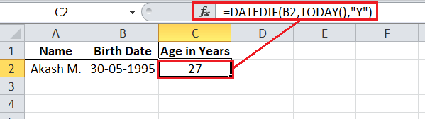 how-to-calculate-age-in-excel-javatpoint