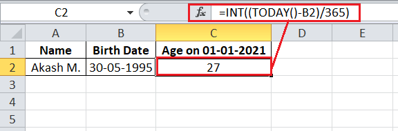 How to calculate age in Excel