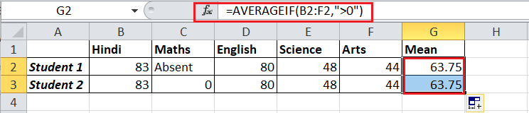 How to calculate Mean in Excel