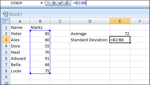 How to Calculate Standard Deviation in Excel
