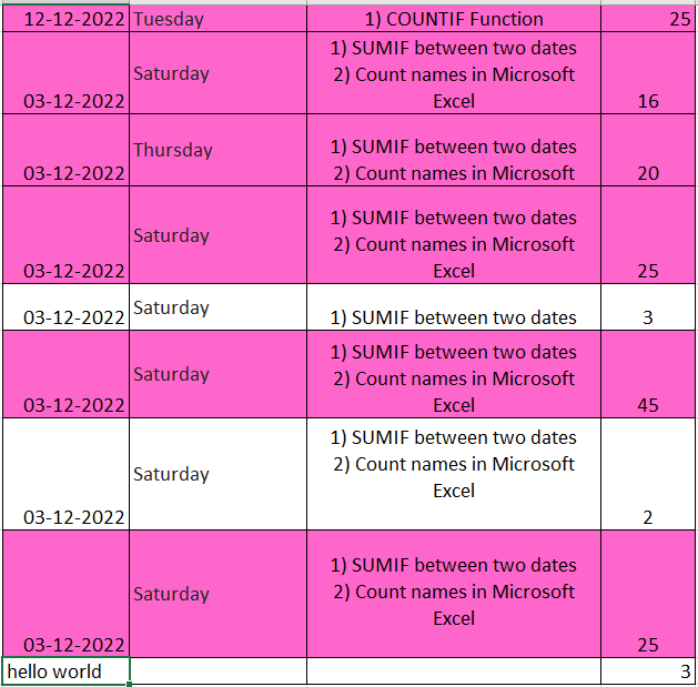 How to change the row color in Excel based on a cell's value