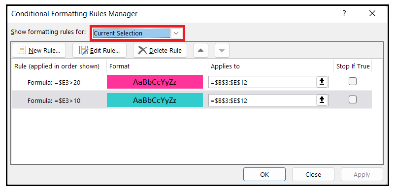 How to change the row color in Excel based on a cell's value
