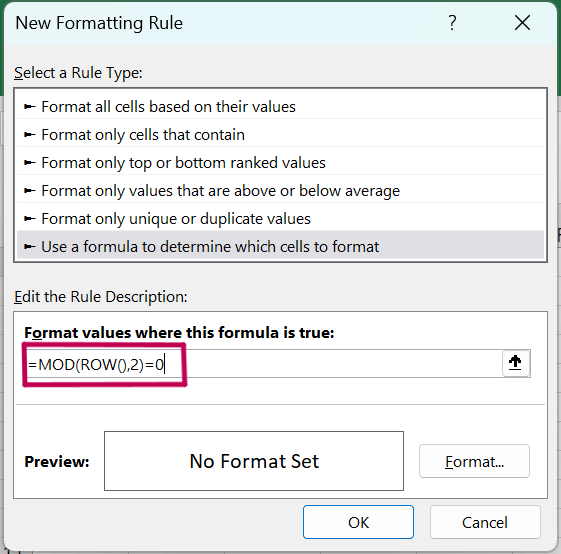 How to Color Alternate Rows in Excel