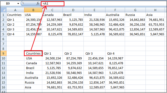 How to Convert Columns to Rows in Excel