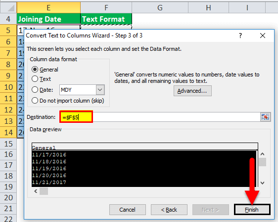 How to convert Date to text in Microsoft Excel
