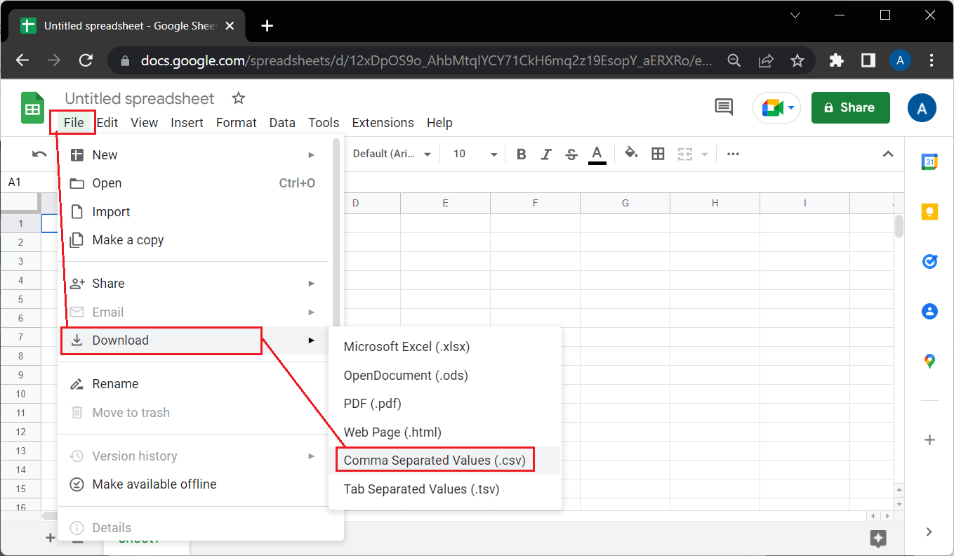 convert excel to csv