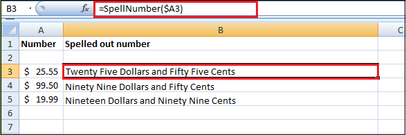 vba spell number without form fields in word