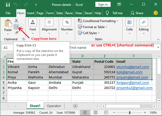 How Do I Copy And Paste Data From Multiple Worksheets Into One