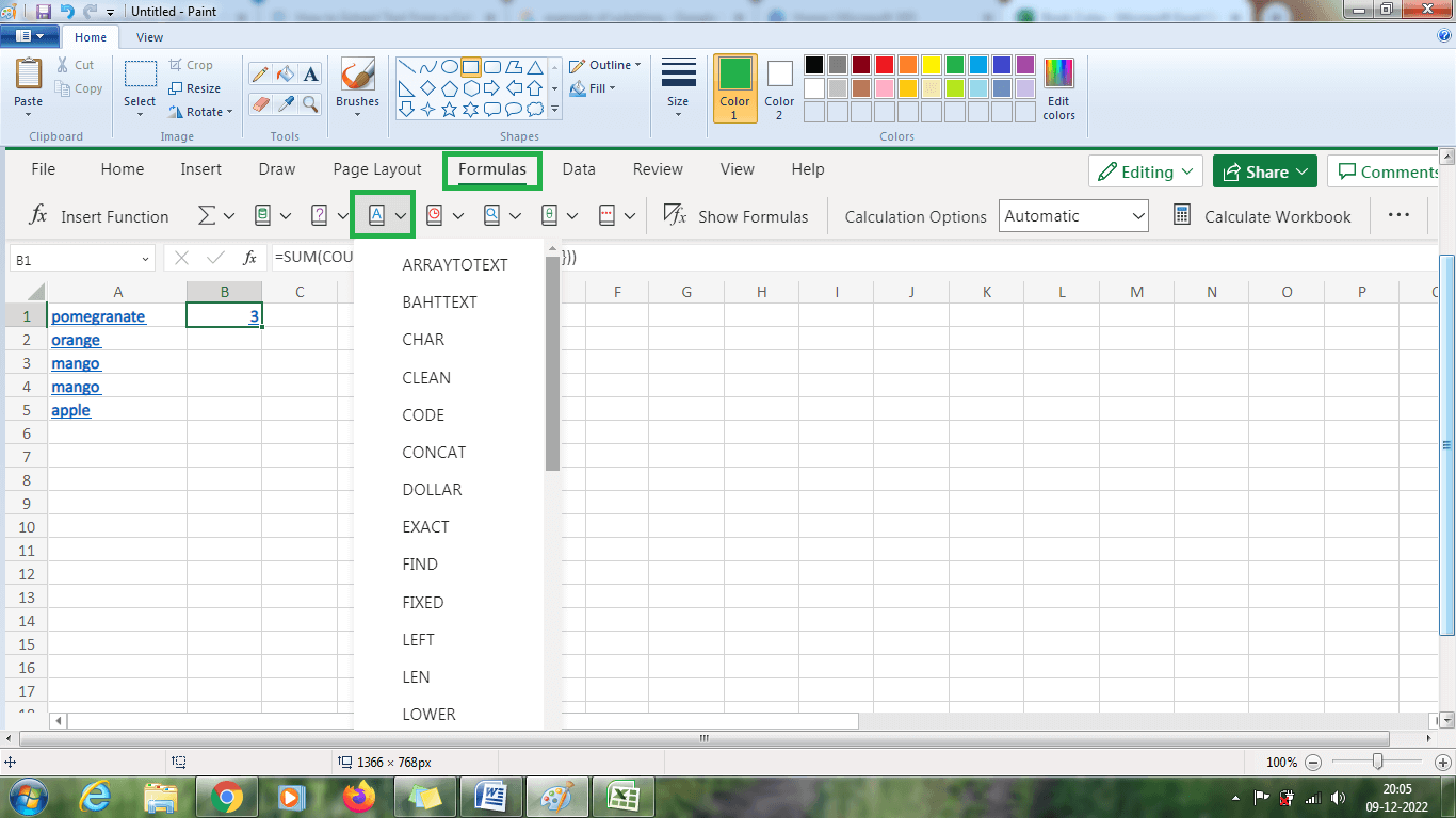 How to extract text from Excel cells?