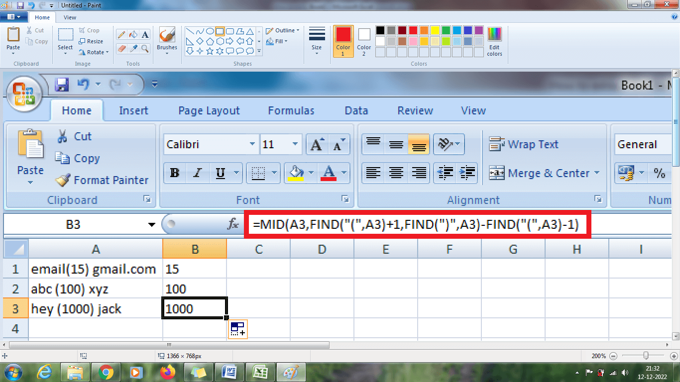 How to extract text from Excel cells?