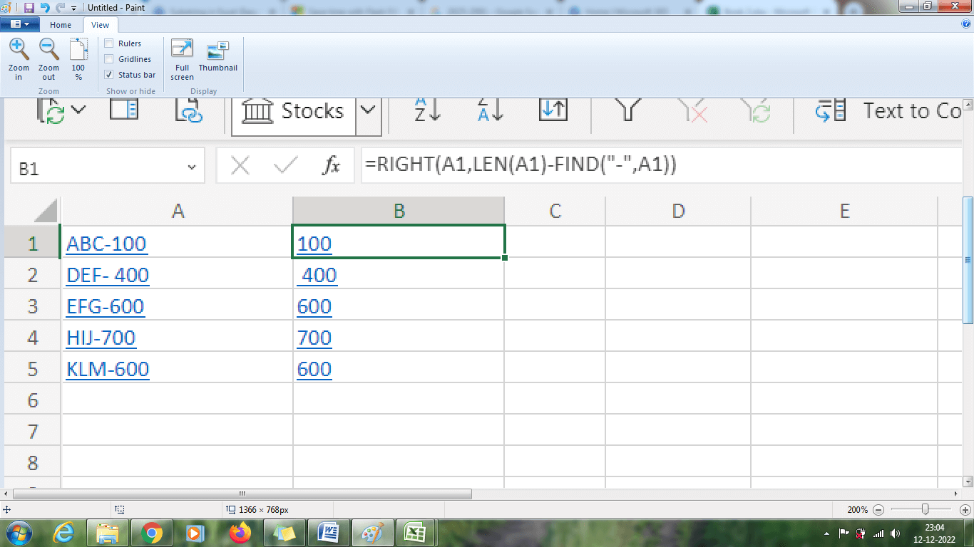 How to extract text from Excel cells?