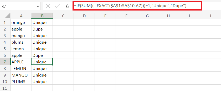 How to find duplicates in Excel?