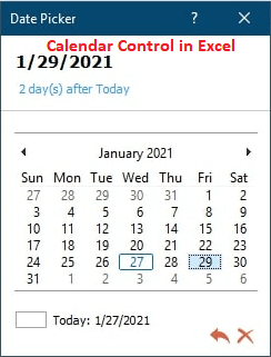 How to insert calendar in excel?
