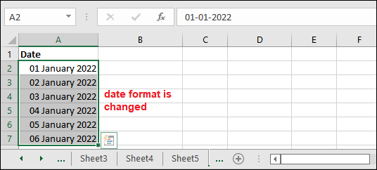 How to insert date in Excel?