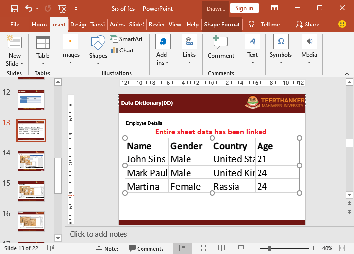 How To Paste An Excel Table Into Powerpoint Without Gridlines