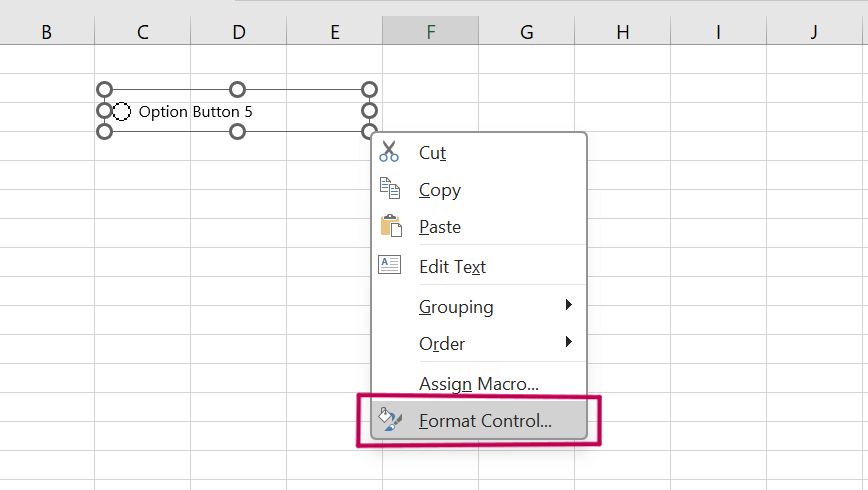 How to Insert Radio Button in Excel