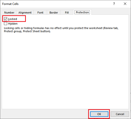 How to lock cells in Excel